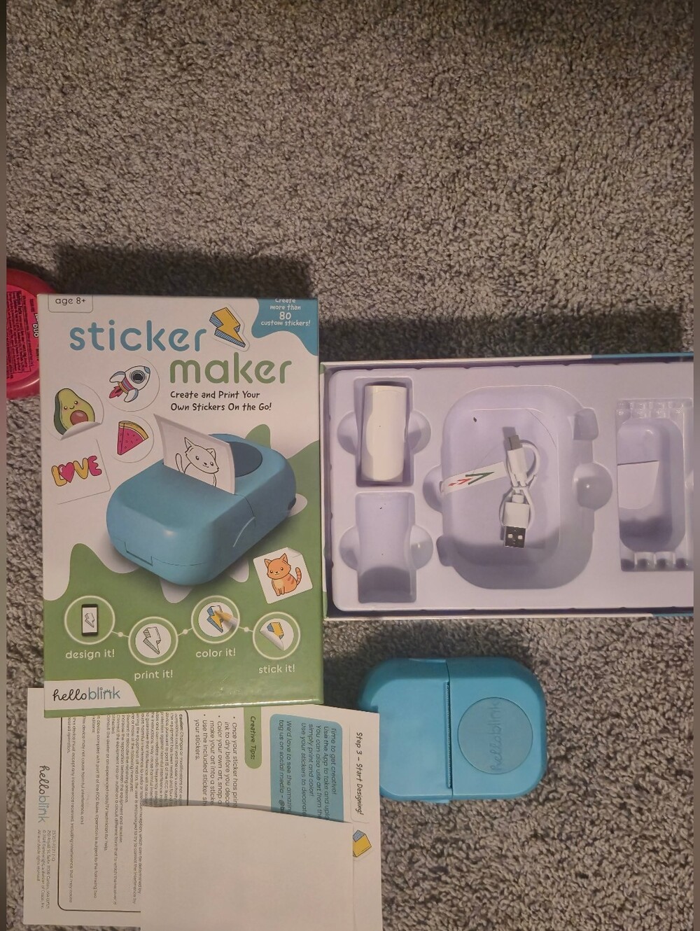 HelloBlink Blue Sticker Maker - Portable Sticker Maker - Picture 2 of 2